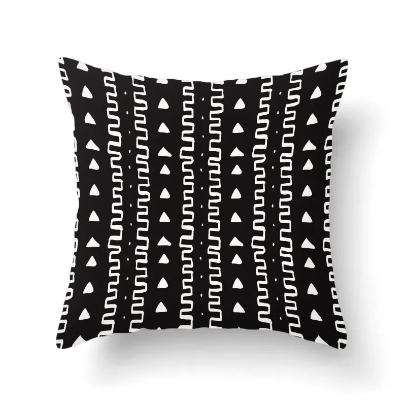 45*45 см плюшевая подушка задняя в полоску Геометрическая фланелевая чехол для