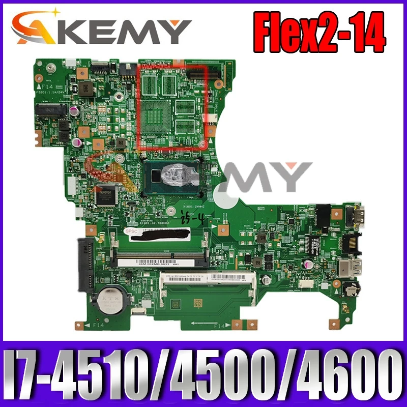 

Flex2-14 W Flex2-14 I7-4510 I7-4500 I7-4600 UMA Системные платы Материнская плата видеокарты. FRU 5B20G36430