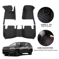 for jeep compass 2016 2021 left drive floor mat auto cover interior custom liner leather carpet waterproof rug non slip foot pad