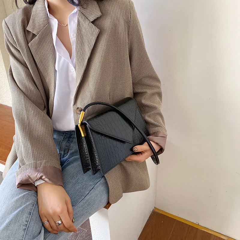 Сумка через плечо из крокодиловой кожи для женщин брендовая дизайнерская