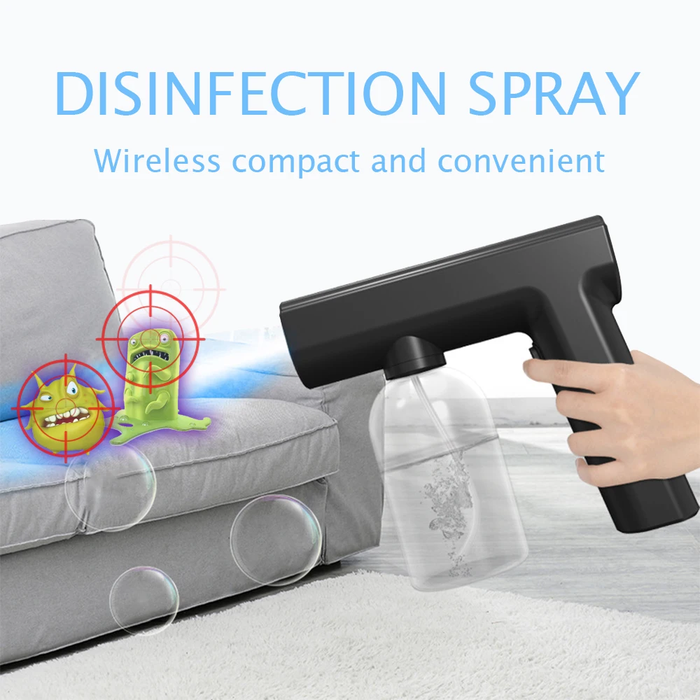 

Wireless New Gun Disinfectant Sprayer Handheld Blue Nano Disinfectant Spray Machine 2m Spray Distance Spray Disinfectant Sprayer