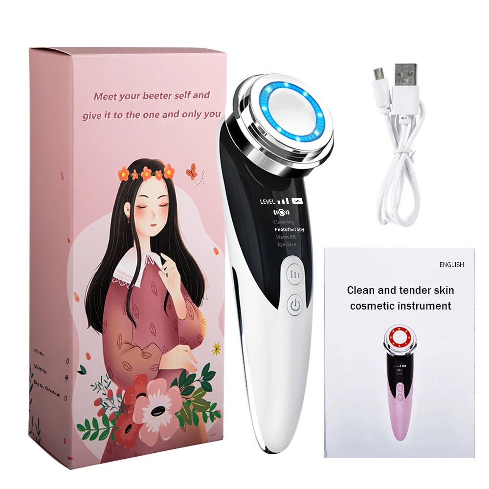 

Face Massager Skin Rejuvenation Radio Mesotherapy LED Facial Lifting Beauty Vibration Wrinkle Removal Anti Aging Radio Frequency