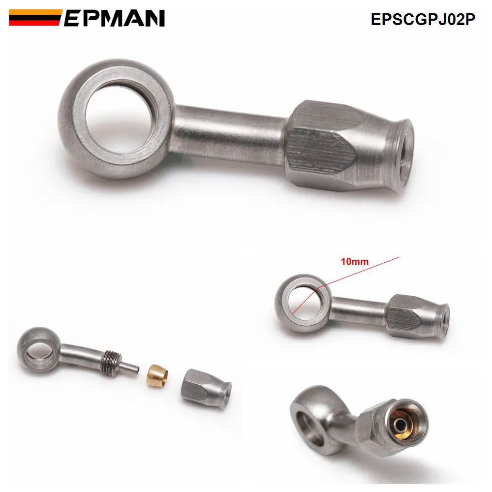 EPMAN 1 шт. AN 3 шланг из нержавеющей стали прямой тормоз поворотный фитинги для