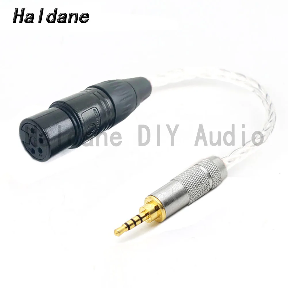 

Haldane HIFI 2.5mm TRRS Balanced Male to 4Pin XLR Balanced Female Single Crystal Copper Silver Plated Audio Adapter Connector