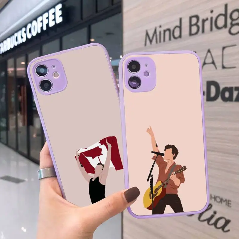 

Shawn Mendes color cartoon Phone Case Matte Transparent for iPhone 7 8 11 12 s mini pro X XS XR MAX Plus cover funda