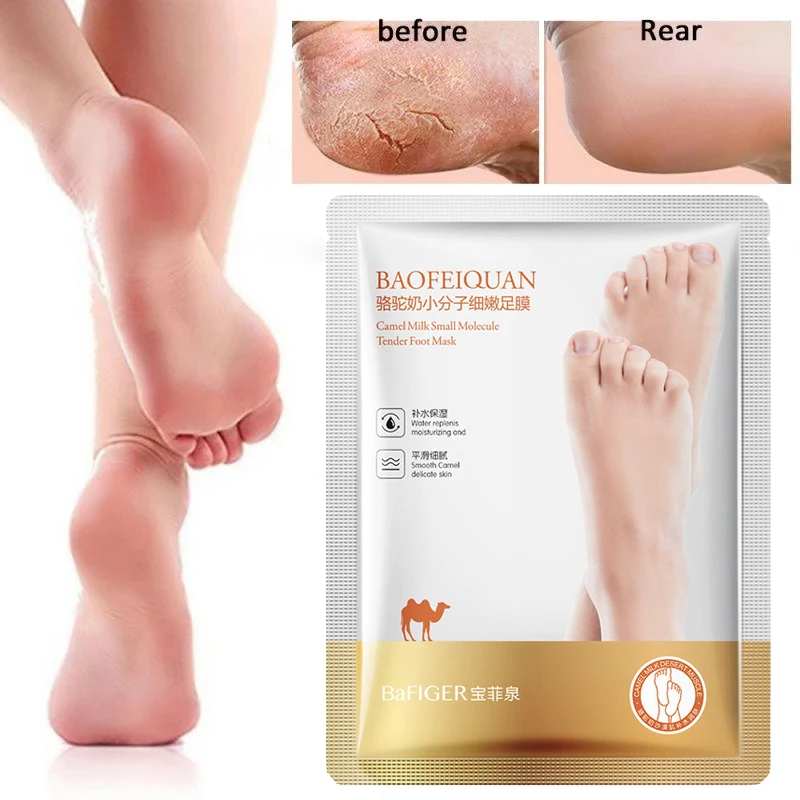 

Camel Milk Foot Mask Peeling Feet Mask Exfoliating Socks Scrub for Pedicure Anti Crack Heel Remove Dead Skin Foot Patch