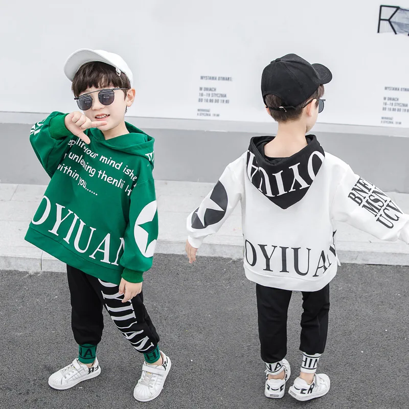 Спортивный костюм для мальчиков и девочек осень 2021 штаны 2 шт./компл. активного