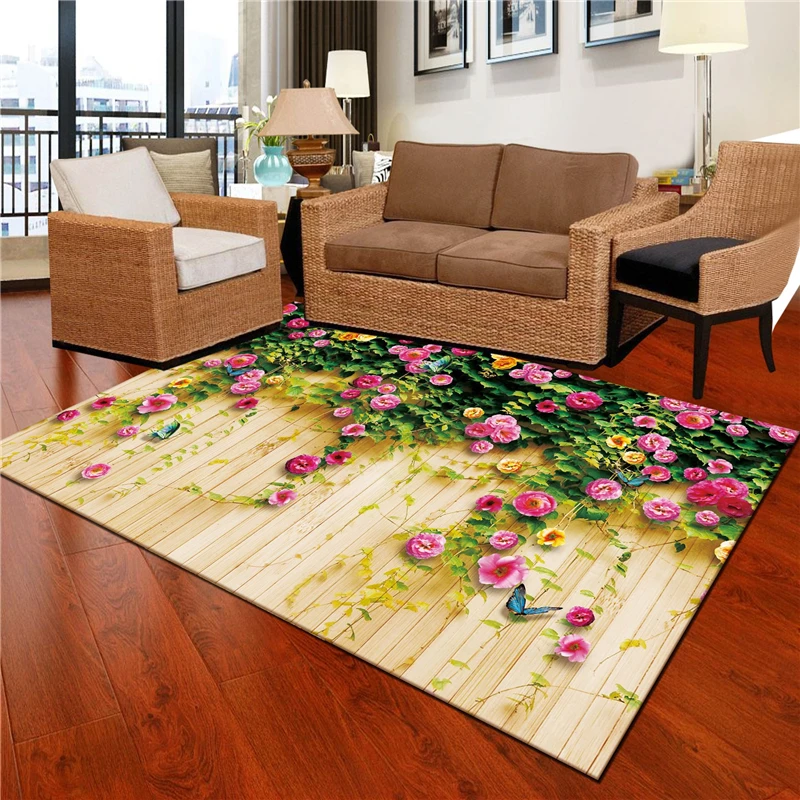 

Nordic 3D Four-leaf Clover Carpets Bedroom Home Decor Bedside Carpet Kitchen Rug Children Kids Room