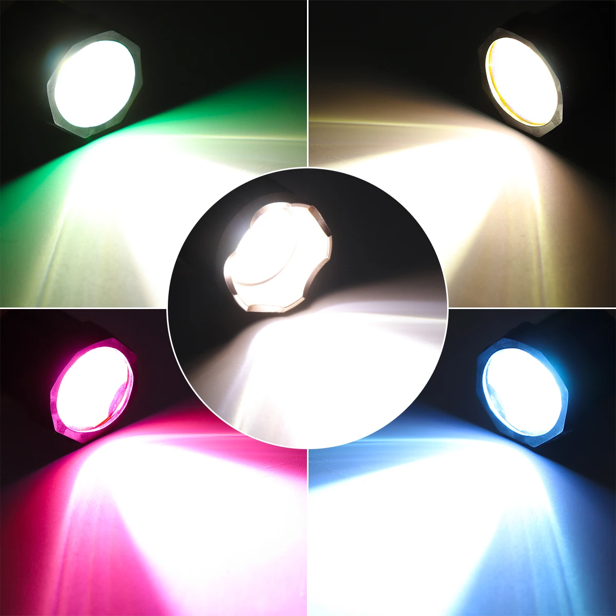 

SecurityIng Tactical Flashlight 2000LM XM-L T6 LED Powerful Zoomable Torch with 4 Color Filter Lenses for Camping Biking Home