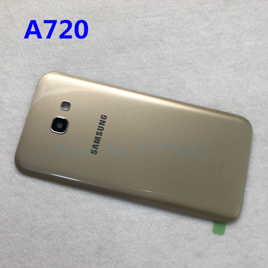 A720 Gold SAMSUNG Back Battery Cover A320 A520 A720 For Samsung Galaxy A5 A3 A7 SM-A520F SM-A320F SM-A720F Back Rear Glass Case - Цвет: A720 Gold