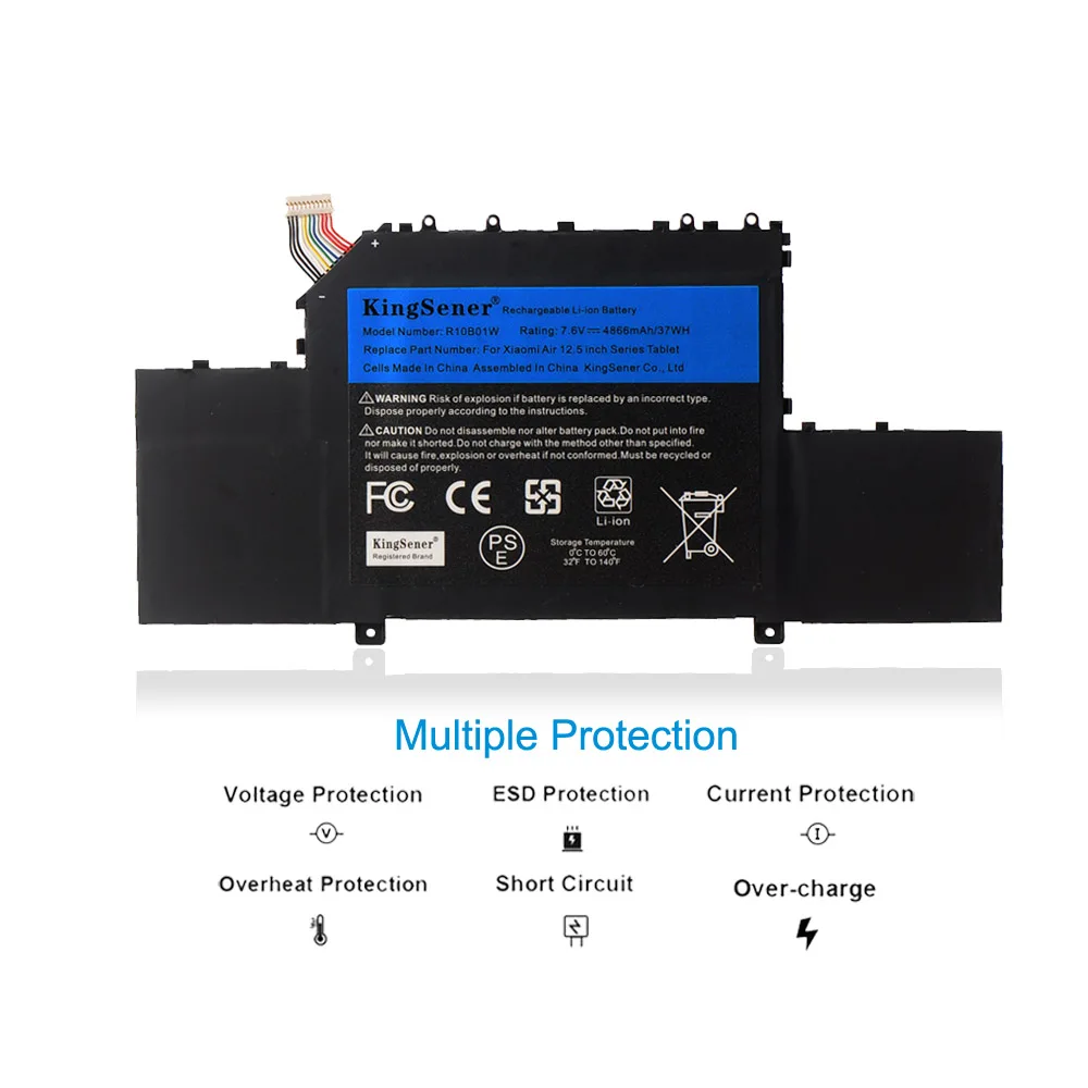 Аккумулятор KingSener R10B01W R10BO1W для ноутбука Xiaomi Mi Air 12 5 серия 161201 01 AA 7 6 В 4866 мАч/37