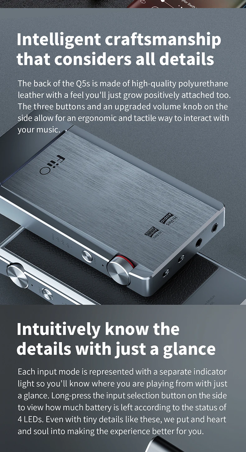 FiiO Q5s(THX-AAA AM3D) Bluetooth 5,0 AK4493EQ dsd-способный ЦАП и усилитель, USB ЦАП усилитель Q5s для iPhone/компьютера/Android/sony