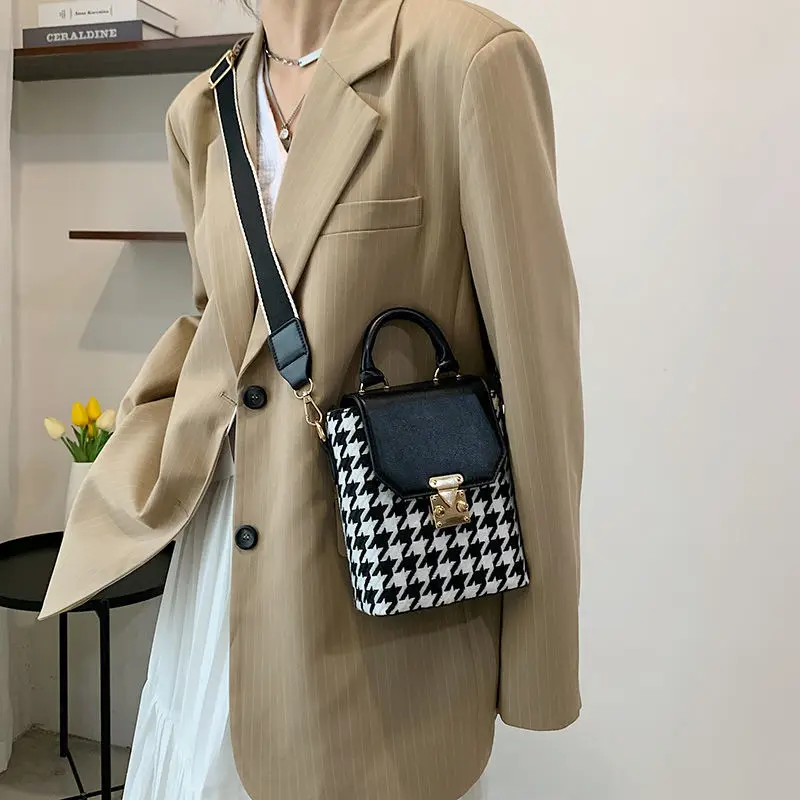 

New Plaid Patchwork Vintage Fashion Famous Designer Small Women Shoulder Crossbody Bag Tote Women's Handbags Purses