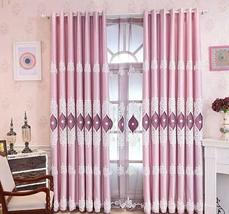 Embroidered Cloth Blue Curtains for Bedroom Screens Windows Living Dining Room | Дом и сад