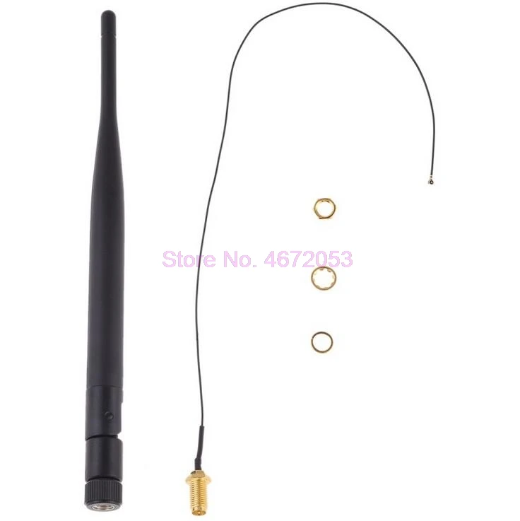 100 шт. 6dBi двухдиапазонный M.2 IPEX MHF4 U. fl кабель для RP-SMA Wifi антенна Intel AC 9260 9560 8265 8260 NGFF