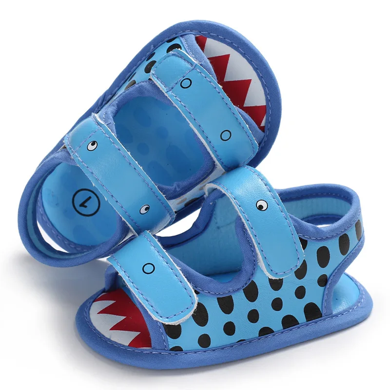 Summer Baby Boy Girl Sandals PU Cute Crocodile Animal Colours Cotton Soft Anti-Slip Sole Toddler Crib Shoes |