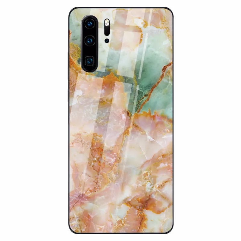 21 Цветной мраморный чехол для телефона huawei P30 P20 Lite Shookproof закаленное стекло чехол для mate 20 Lite Honor 9 10 Lite 8X MAX Nova 3 - Цвет: 21