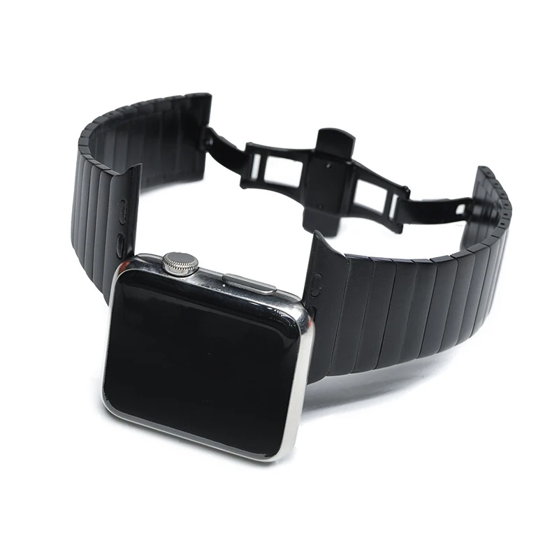 Роскошный ремешок из нержавеющей стали для Apple Watch 38 мм 40 42 44 iWatch series 5 4 3 2 1 Бабочка