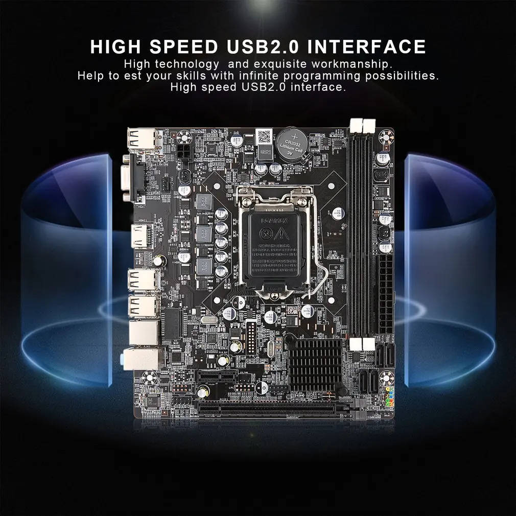 Материнская плата H61 LGA 1155 для настольных ПК USB2.0 DDR3 1600/1333 обновления интерфейса