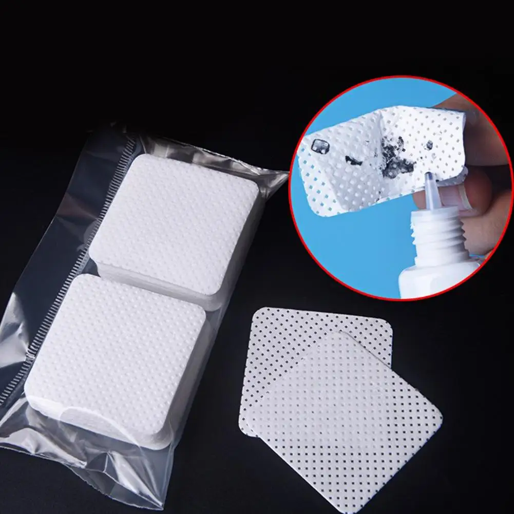 

100Pcs Professional Grafting Eyelash Glue Pads Adhesive Remover Cleaning Sheets Cotton Wipes Eyelash Glue Remover Cleaner Pads