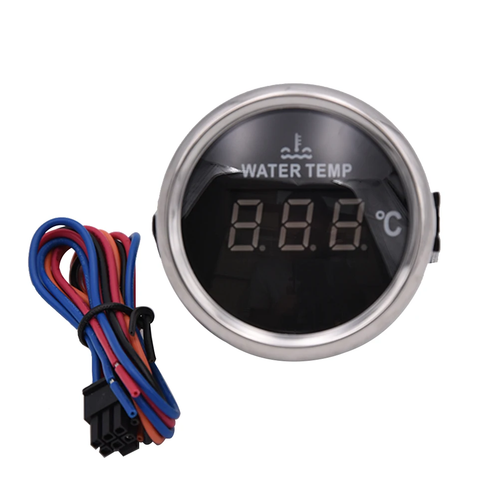 Цифровой измеритель температуры воды для автомобиля лодки 52 мм с подсветильник