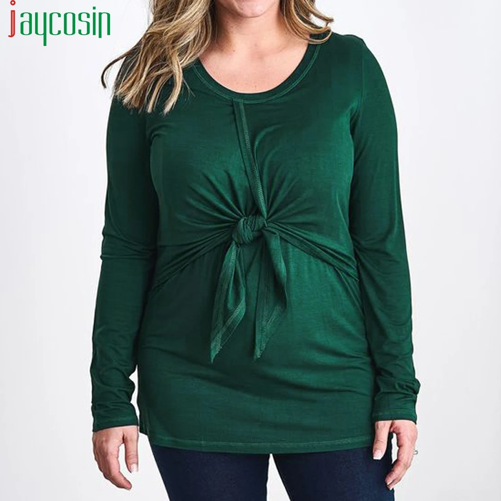 Женская футболка для грудного вскармливания с длинными рукавами свободного