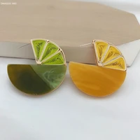 2021 new irregular earrings for women morandi green round geometric earpin korean style party jewelry accessories