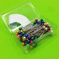 100pcs pearl needle sewing accessories round head pin multifunction pins with plastic box for diy clothing decoration crafts