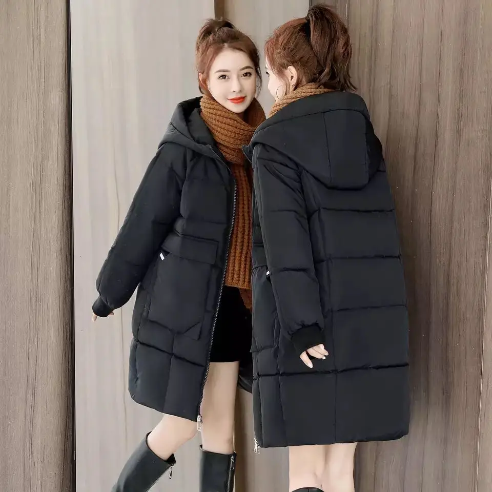 Fashion Windproof Thick Jacket Women Winter Outerwear Coats Female Long Casual Warm Oversize puffer jacket Student Parka branded
