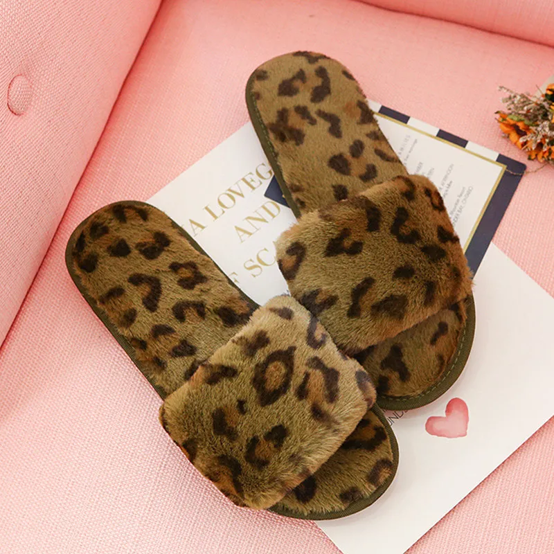 Женские тапочки 2020 Домашние Нескользящие теплые пушистые плюшевые Обувь с
