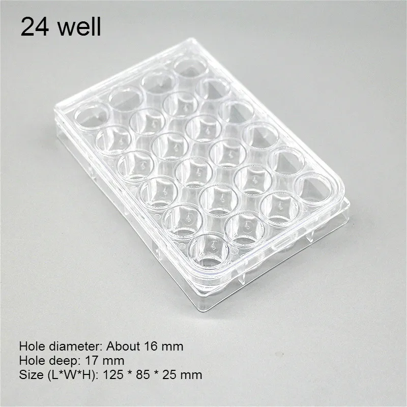 Одноразовая пластина для клеточных культур 24 лунки с крышкой пластинчатые