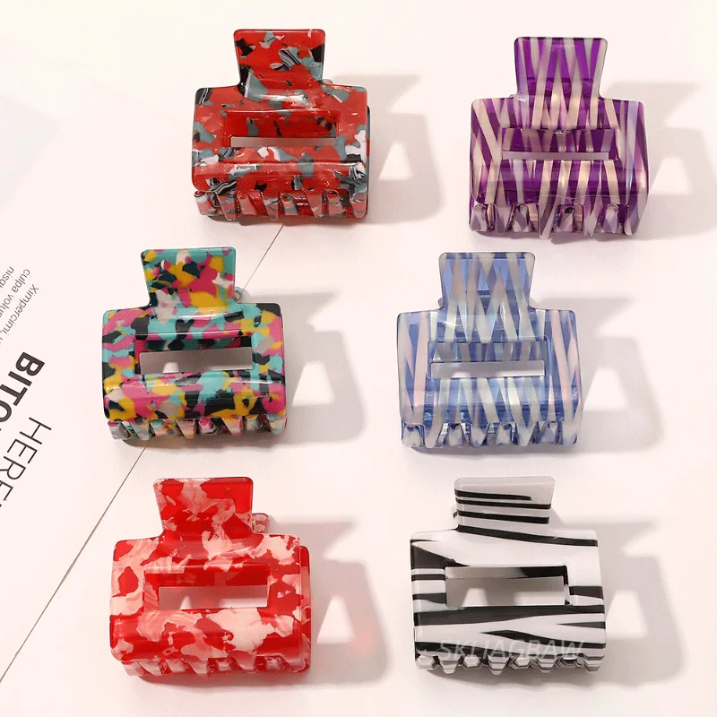 Заколка для волос женская цветная винтажная ацетатная