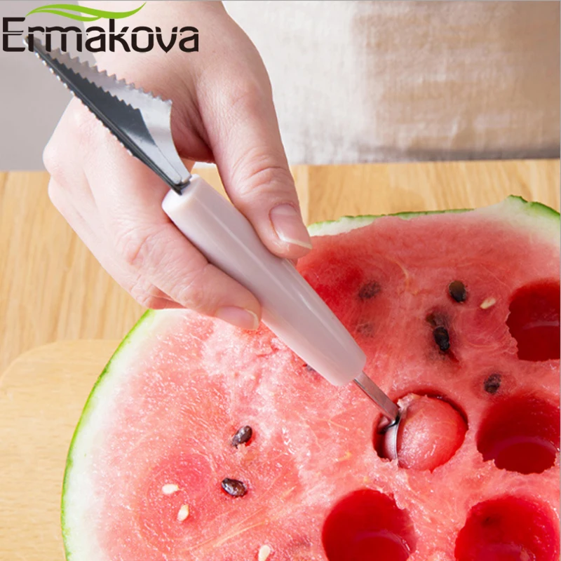 Нож ERMAKOVA 2 в 1 для резьбы по фруктам многофункциональная кухонная Овощечистка