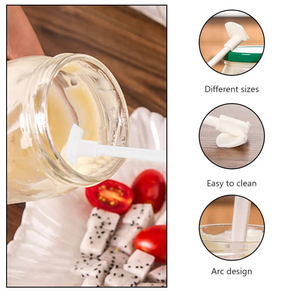 

5pcs Long Handle Spatula Bottle Scraper Last Drop Spatula Ketchup Spatula