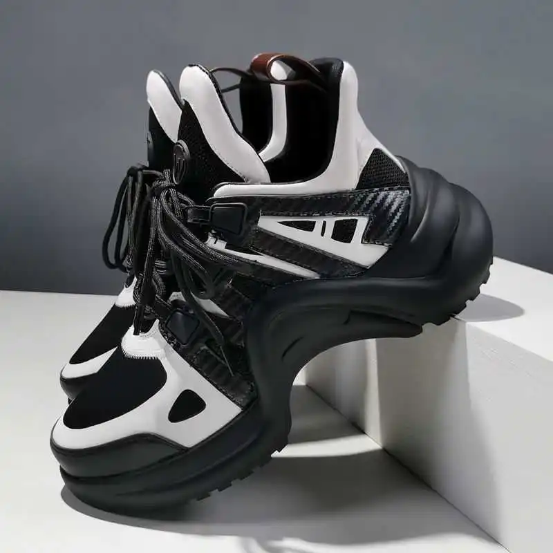 

2021 New Thick-soled Increased Casual Sports Running Black Old Shoes Women Chunky Sneakers Women's Sports Shoes