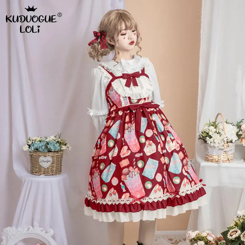 Лолита Милая десертная Jsk девушки в стиле мори японское Повседневное платье на