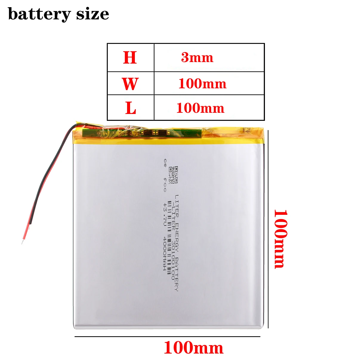 Liter energy battery lithium polymer 30100100 3.7V 4000MAH mobile power DIY tablet computer | Электроника