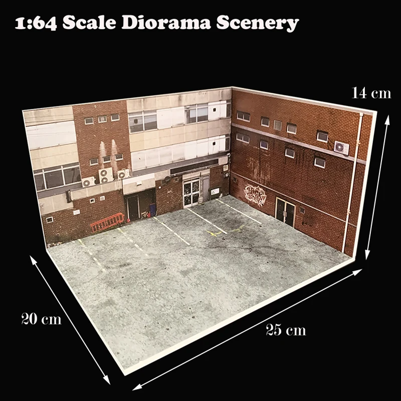 

Diorama 1:64 Model Car Display Scenery Parking Lot Photo Background Die-Cast Toys Station Alloy Car Use