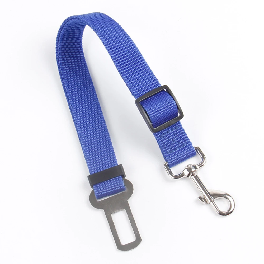 Ремень безопасности для собак и котят Нейлоновый Регулируемый красный черный