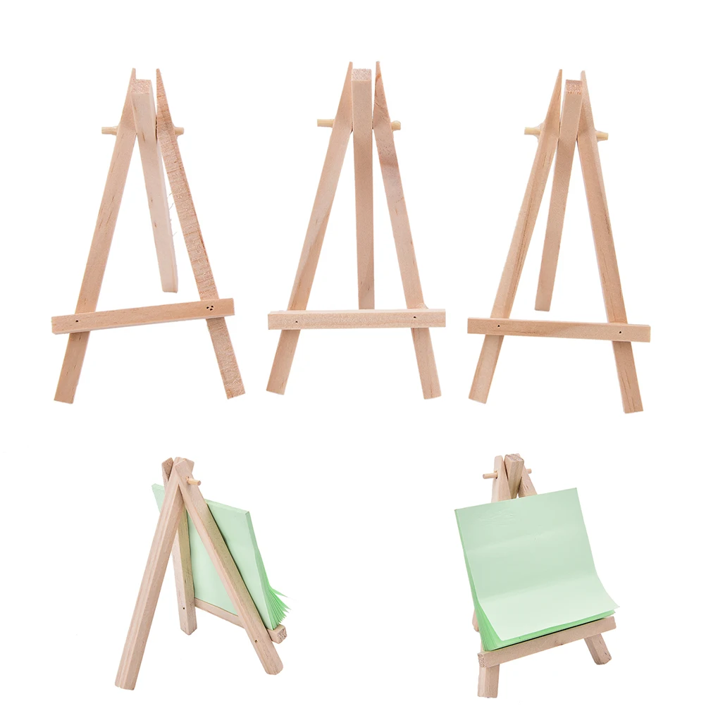 

1Pcs Wooden Mini Artist Easel Wood Wedding Table Card Stand Display Holder For Party Decoration 12.5x7cm