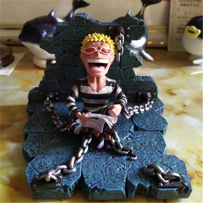 Аниме ONE PIECE Impel Down Donquixote Doflamingo тюремный образ газета Смола экшн-фигурка