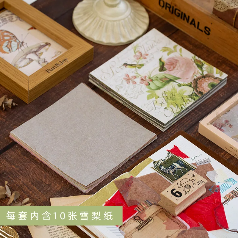 50 листов/коробка INS винтажный декоративный материал бумага блокнот планировщик
