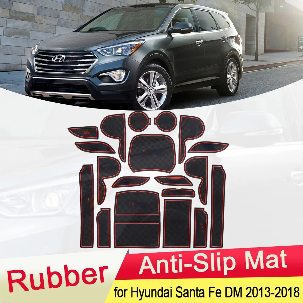 Резиновый противоскользящий коврик для Hyundai Santa Fe DM 2013 2014 2015 2016 2017 2018