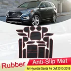 Резиновый противоскользящий коврик для Hyundai Santa Fe DM 2013, 2014, 2015, 2016, 2017, 2018, автомобильные аксессуары