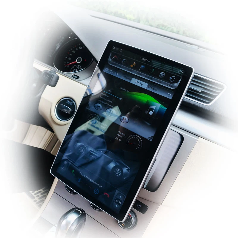 Автомагнитола 2 DIN 12 8 дюйма 6 ядер Android 1 Tesla Style вращение IPS экран DVD GPS плеер радио