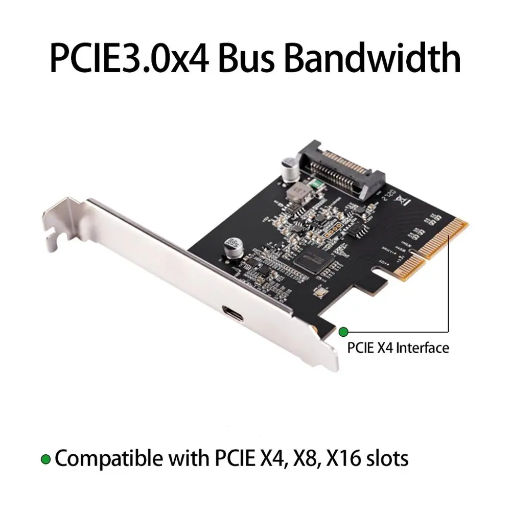 Устройство для быстрой зарядки IOCREST PCIE3.0 на USB Type-c 20G | Компьютеры и офис