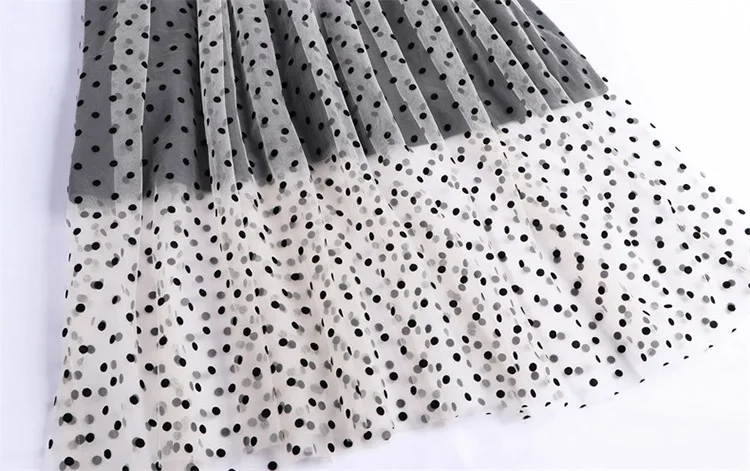 

MIUXIMAO Top Quality 2019 Fall Winter Dot Knit Dress Women Long Sleeve V-neck Casual Silm Office Dress Women Vestidos
