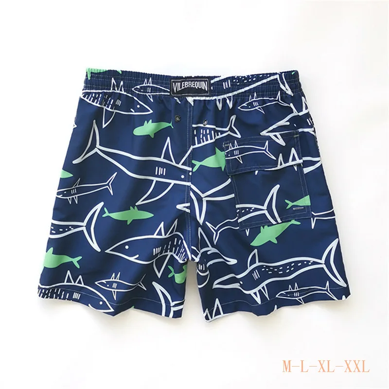 

2021 New Sea Turtle Casual Shorts MenS Summer Trend Straight Loose Drawstring Printing Quick-Drying Surf Beach Pants