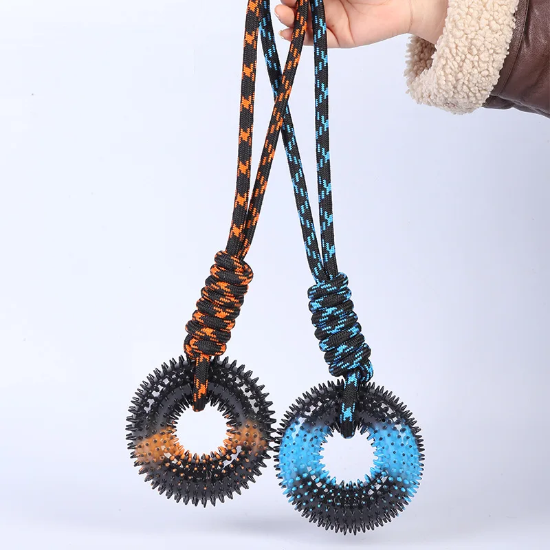 Жевательная игрушка для домашних животных кольцо с зазубринами устойчивая к