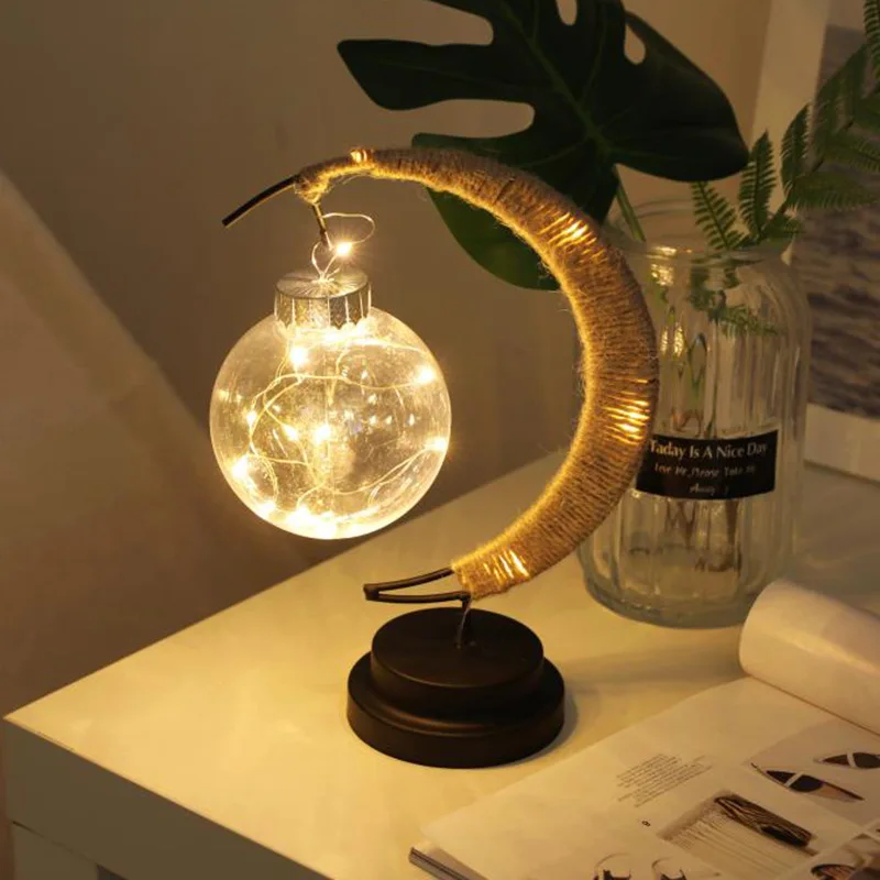 

1PCS LED Moon Wishing Ball Modeling Light Memorial Gift Lamp Remembrance Pet Night Light For Home Decorations Bjstore